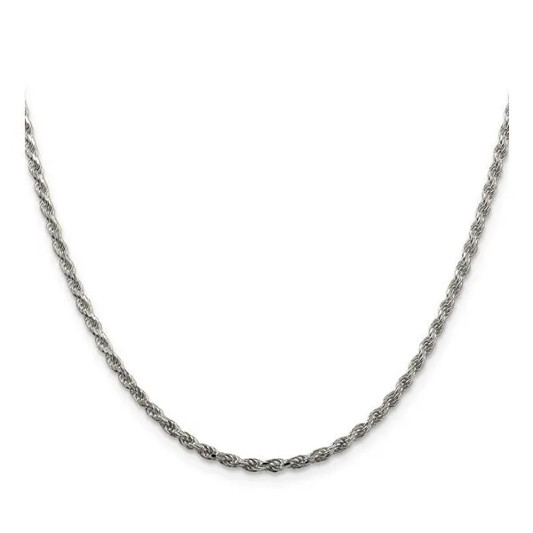 Sterling Silver 2.25 Diamond Cut Rope Chain Image 2 Minor Jewelry Inc. Nashville, TN
