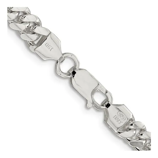 Sterling Silver 6.4mm Domed Curb Chain Image 3 Minor Jewelry Inc. Nashville, TN