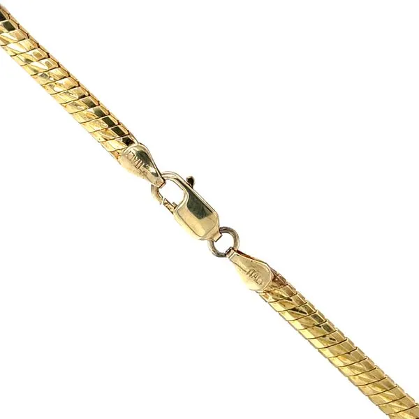 Sterling Silver Yellow Gold-Plated Diamond-Cut Beveled Ed...