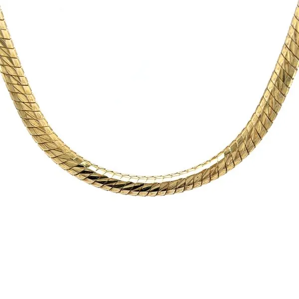 Sterling Silver Yellow Gold-Plated Diamond-Cut Beveled Ed...