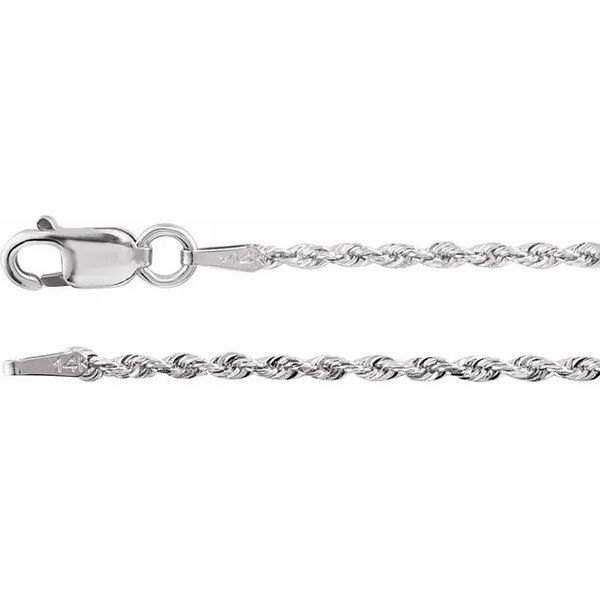 Sterling Silver 1.3 mm Diamond-Cut Rope Chain Minor Jewelry Inc. Nashville, TN