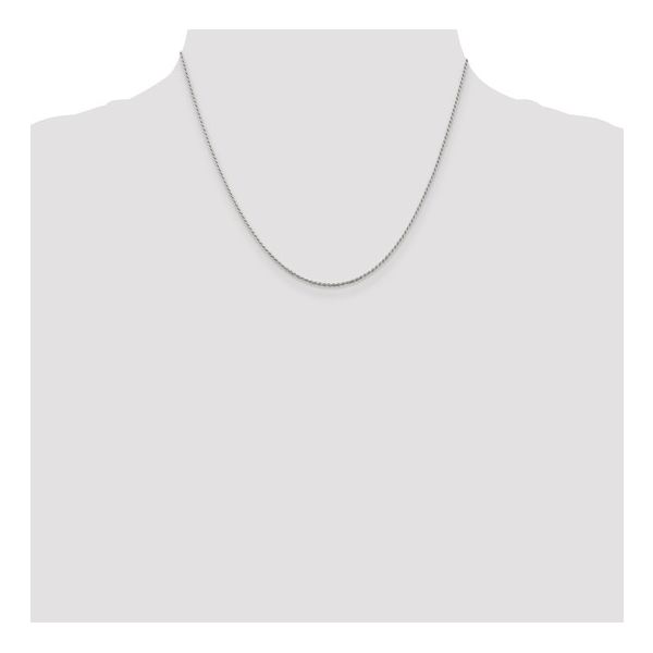 Sterling Silver 1.1mm Diamond-Cut Rope Chain Image 2 Minor Jewelry Inc. Nashville, TN