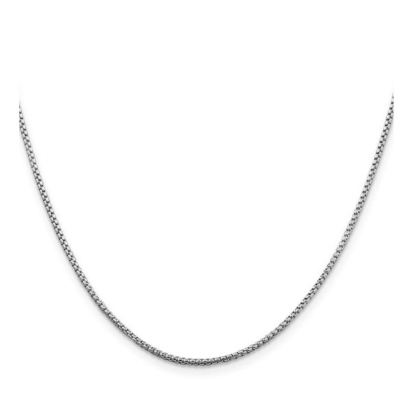 Sterling Silver 1.5mm Rhodium-Plated Round Box Chain Minor Jewelry Inc. Nashville, TN