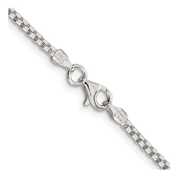 Sterling Silver 2mm Rhodium-Plated Round Box Chain Image 3 Minor Jewelry Inc. Nashville, TN