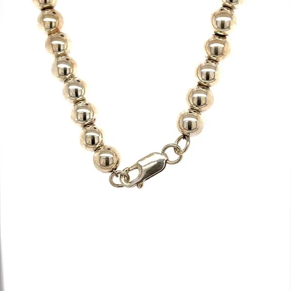 Sterling Silver 6.0mm Bead Necklace Image 2 Minor Jewelry Inc. Nashville, TN