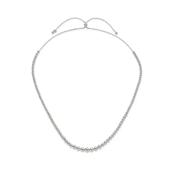 Sterling Silver Graduated Bead Adjustable Necklace Minor Jewelry Inc. Nashville, TN