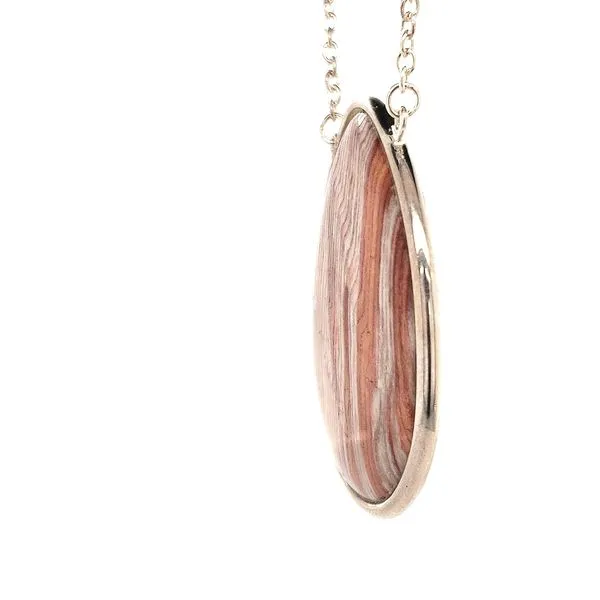 Sterling Silver Agate Pendant Necklace Image 2 Minor Jewelry Inc. Nashville, TN