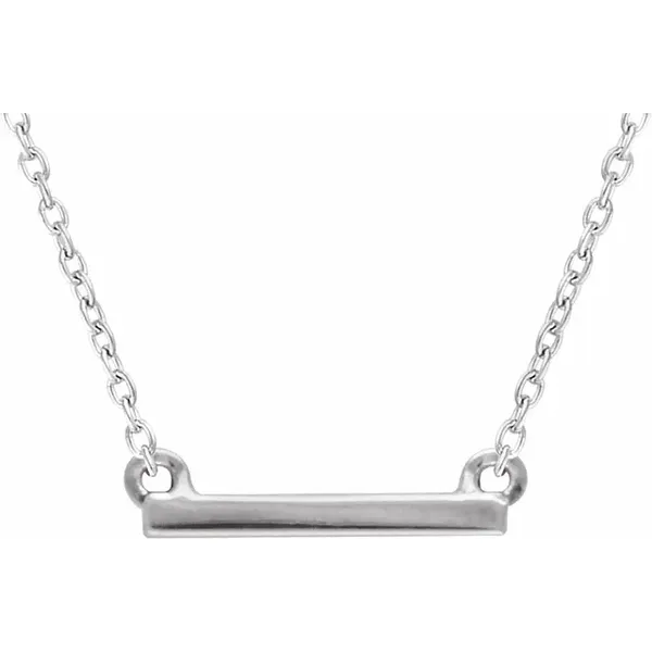Sterling Silver Bar Pendant Necklace Image 2 Minor Jewelry Inc. Nashville, TN