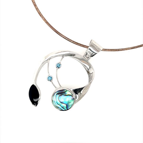 Sterling Silver Onyx and Abalone Necklace Minor Jewelry Inc. Nashville, TN