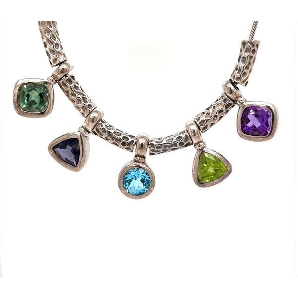 Sterling Silver Blue Topaz, Amethyst & Peridot Necklace Minor Jewelry Inc. Nashville, TN