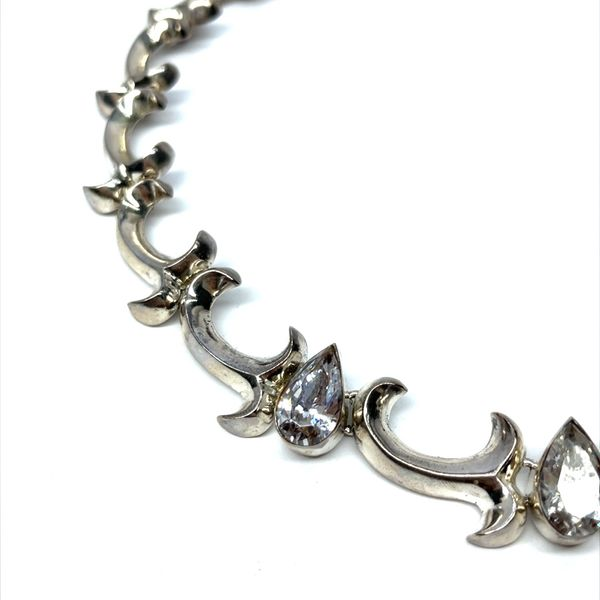 Sterling silver and Cubic Zirconia branch design choker necklace Image 2 Minor Jewelry Inc. Nashville, TN