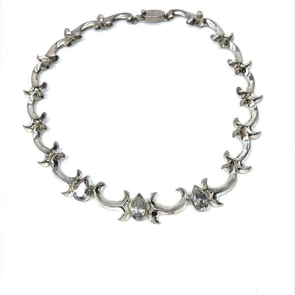 Sterling silver and Cubic Zirconia branch design choker necklace Minor Jewelry Inc. Nashville, TN