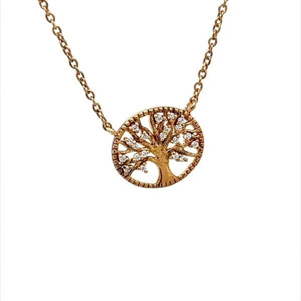 Sterling Silver with Gold Plated And Cubic Zirconia Tree Of Life Necklace Minor Jewelry Inc. Nashville, TN
