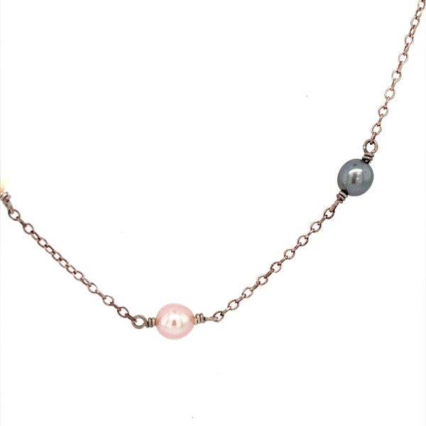 Sterling Silver and Freshwater Tri-Color Pearl Necklace Minor Jewelry Inc. Nashville, TN