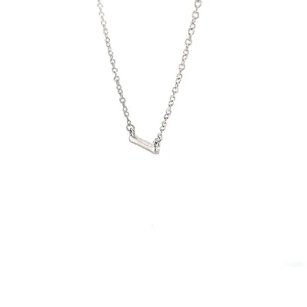 Sterling Silver Petite Bar Necklace Image 2 Minor Jewelry Inc. Nashville, TN