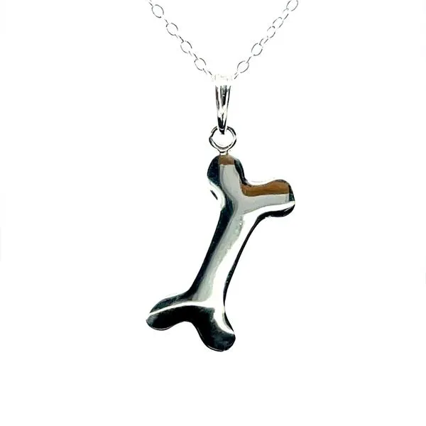 Sterling Silver Engravable Dog Bone Necklace Minor Jewelry Inc. Nashville, TN