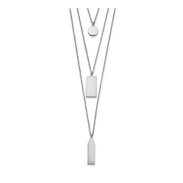 Sterling Silver Tri-Pendant Necklace Image 2 Minor Jewelry Inc. Nashville, TN