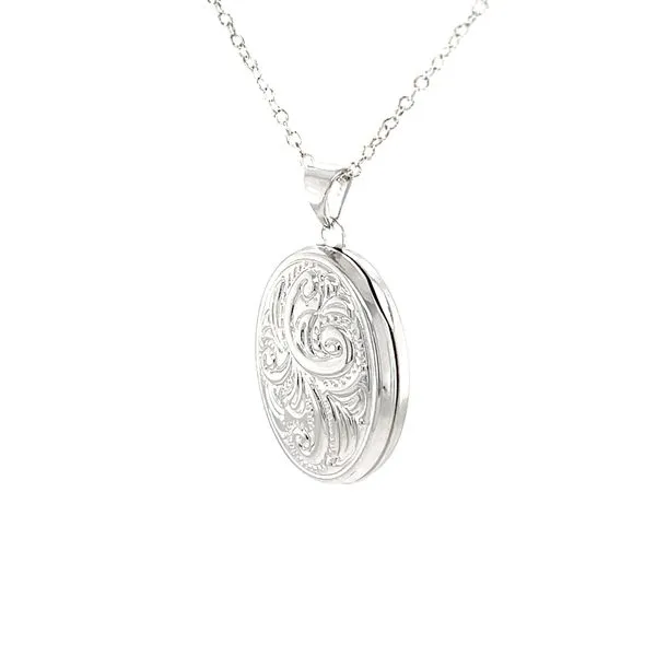 Sterling Silver Reversible Locket Pendant Necklace Image 2 Minor Jewelry Inc. Nashville, TN