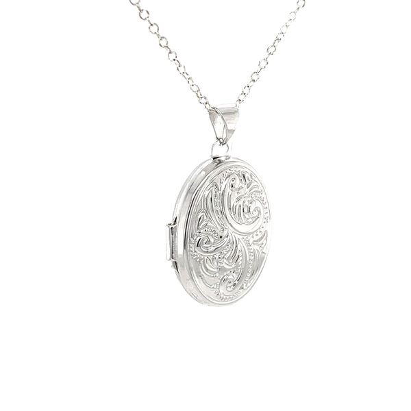 Sterling Silver Reversible Locket Pendant Necklace Image 3 Minor Jewelry Inc. Nashville, TN