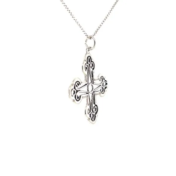 Sterling Silver Estate Cross Pendant Necklace Image 3 Minor Jewelry Inc. Nashville, TN