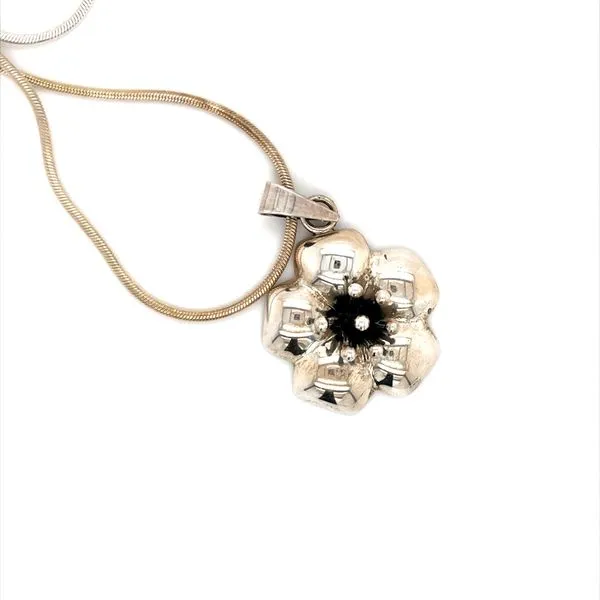 Sterling Silver Estate Dogwood Pendant Necklace Minor Jewelry Inc. Nashville, TN