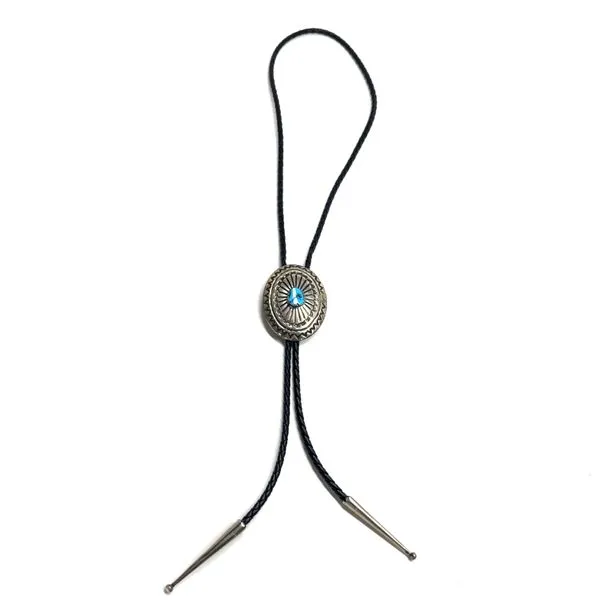 Sterling Silver and Turquoise Western Style Bolo Tie Minor Jewelry Inc. Nashville, TN