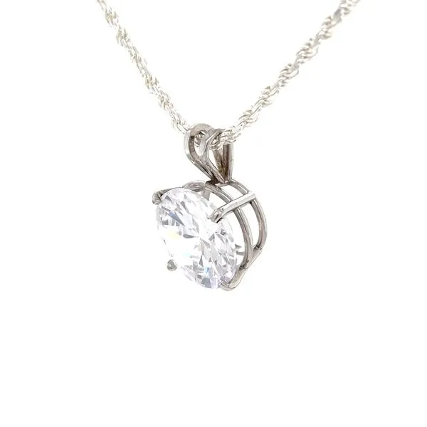 Sterling Silver Cubic Zirconia Pendant Necklace Image 2 Minor Jewelry Inc. Nashville, TN