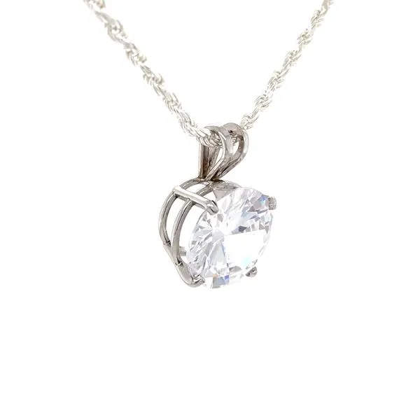 Sterling Silver Cubic Zirconia Pendant Necklace Image 3 Minor Jewelry Inc. Nashville, TN