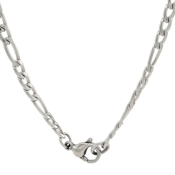 Stainless Steel 3mm. 24-inch Figaro Chain Image 2 Minor Jewelry Inc. Nashville, TN