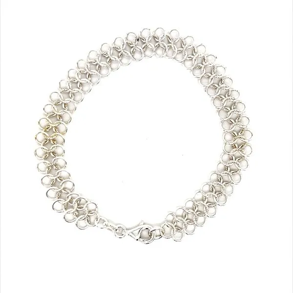 Sterling Silver Double SIded Chainmail Link Bracelet Image 2 Minor Jewelry Inc. Nashville, TN