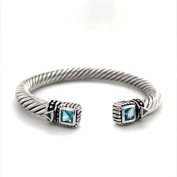 Silver Bangle Bracelet with Topaz Minor Jewelry Inc. Nashville, TN