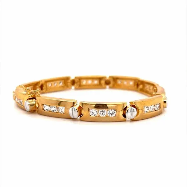 Sterling Silver Gold Plated and Cubic Zirconium Bracelet Image 2 Minor Jewelry Inc. Nashville, TN