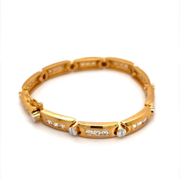 Sterling Silver Gold Plated and Cubic Zirconium Bracelet Image 3 Minor Jewelry Inc. Nashville, TN