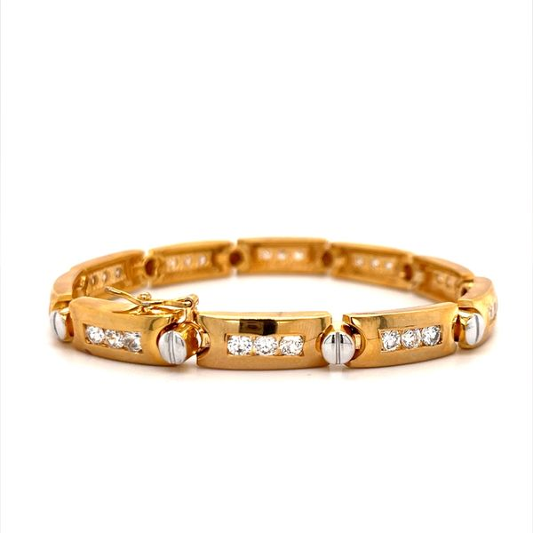 Sterling Silver Gold Plated and Cubic Zirconium Bracelet Minor Jewelry Inc. Nashville, TN