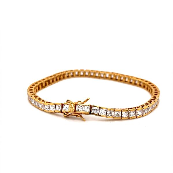 Sterling Silver Gold Plated And Cubic Zirconium Bracelet Image 2 Minor Jewelry Inc. Nashville, TN