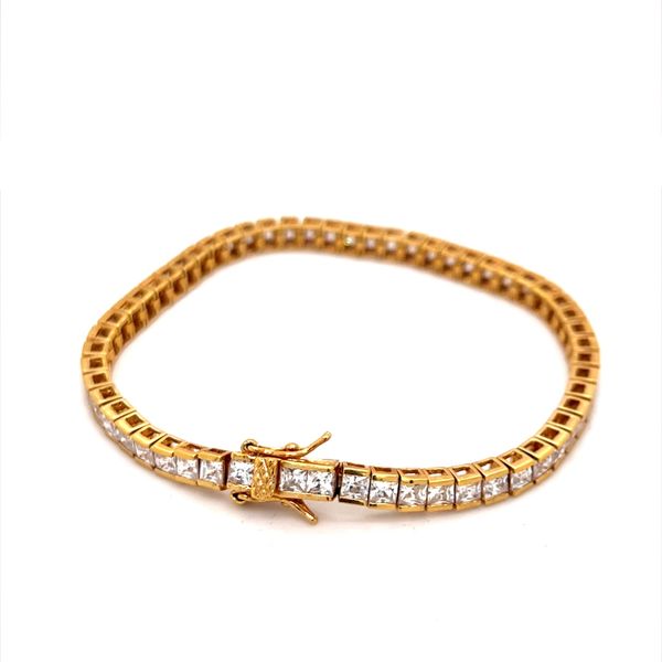 Sterling Silver Gold Plated And Cubic Zirconium Bracelet Minor Jewelry Inc. Nashville, TN