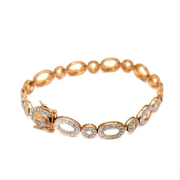 Sterling Silver And Cubic Zirconium Gold Plated Bracelet Minor Jewelry Inc. Nashville, TN