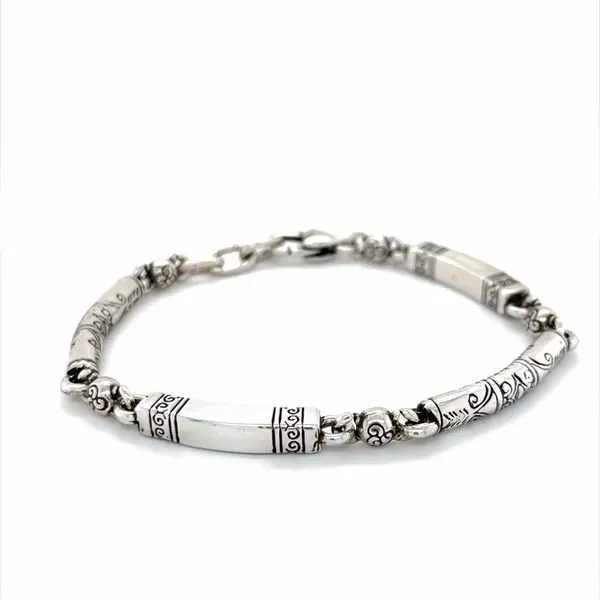 Sterling Silver Bar and Ball Bracelet with Heart Lobster Minor Jewelry Inc. Nashville, TN