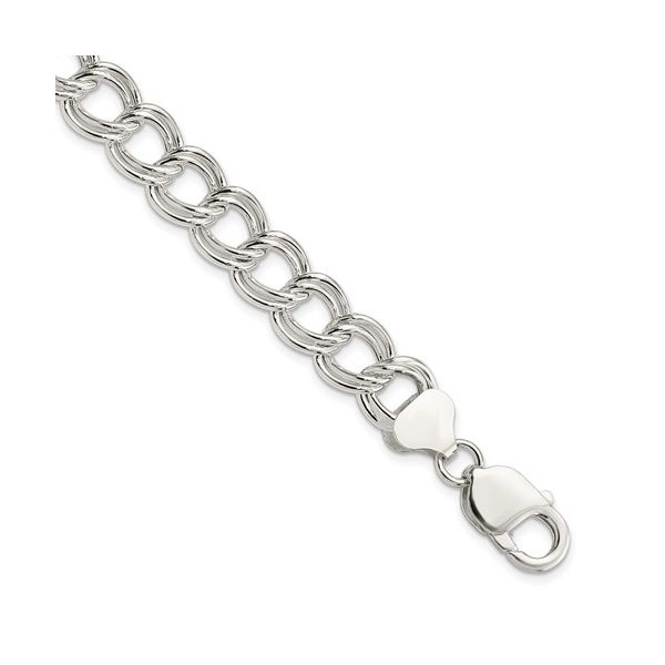 Sterling Silver Hollow Double Link Bracelet Image 2 Minor Jewelry Inc. Nashville, TN