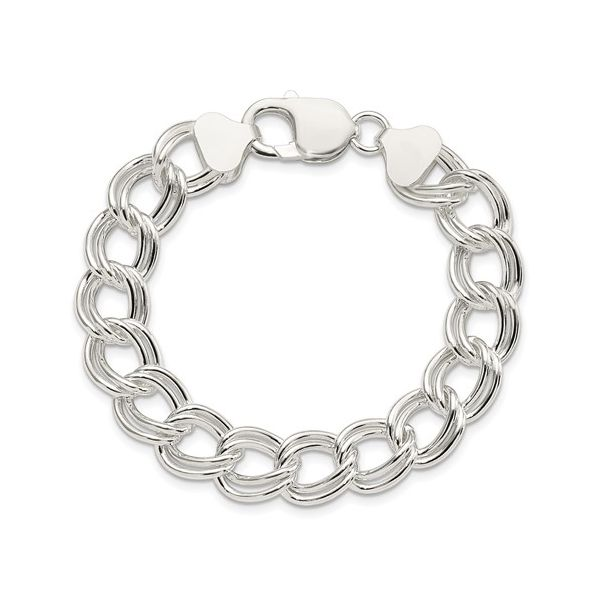 Sterling Silver Double Link Bracelet Image 3 Minor Jewelry Inc. Nashville, TN