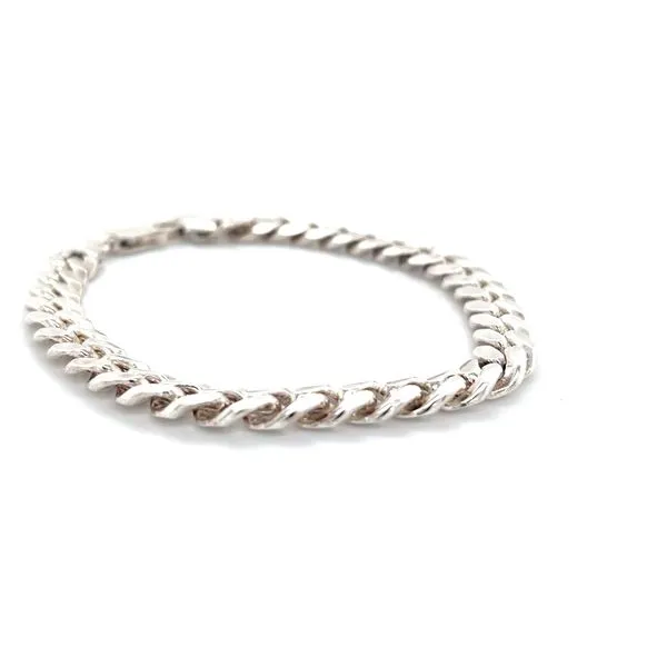 Sterling Silver Estate 7.5mm Domed Curb Chain Image 2 Minor Jewelry Inc. Nashville, TN