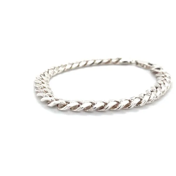 Sterling Silver Estate 7.5mm Domed Curb Chain Image 3 Minor Jewelry Inc. Nashville, TN