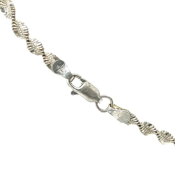 Sterling Silver Double Helix Herringbone Bracelet
