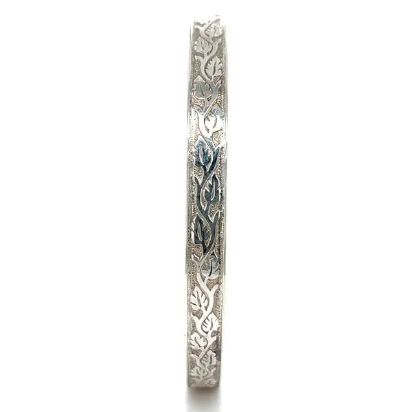 Sterling Silver Vintage Engraved Bangle Bracelet