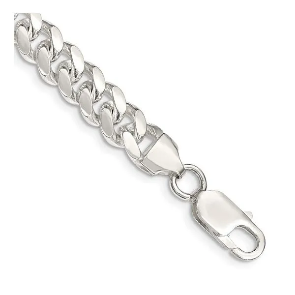 Sterling Silver 7.8mm Domed Curb Chain