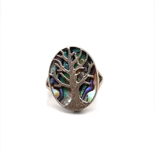 Sterling Silver and Abalone Tree Ring