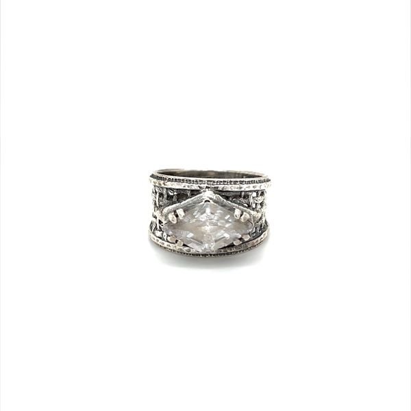 Sterling Silver Glass Stone Ring Image 2 Minor Jewelry Inc. Nashville, TN
