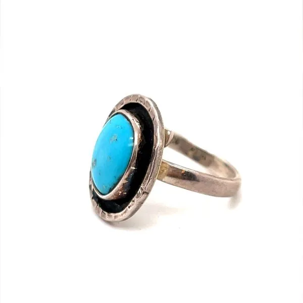 Sterling Silver Turquoise Adjustable Ring Image 2 Minor Jewelry Inc. Nashville, TN