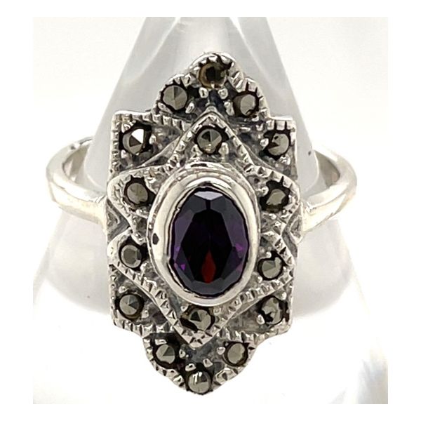 Sterling Silver Estate Glass Stone Ring Minor Jewelry Inc. Nashville, TN