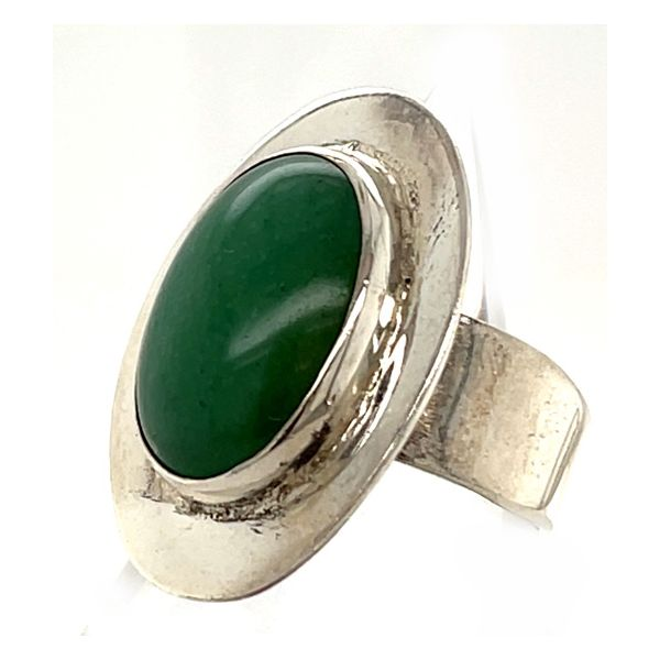 Sterling Silver Jade Ring Image 2 Minor Jewelry Inc. Nashville, TN